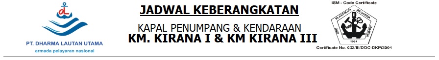 Jadwal Keberangkatan Kapal Dharma Lautan Utama - RadarSampit.com