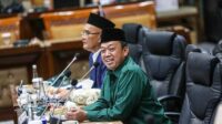 ketua panitia khusus (pansus) angket haji nusron wahid saat memi