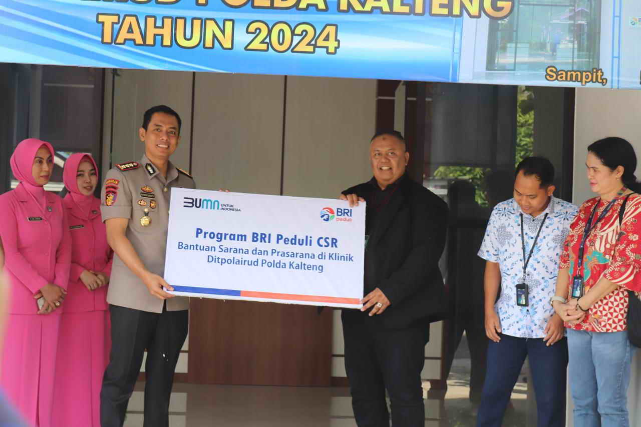 BRI Sampit Serahkan Bantuan Sarana dan Prasarana Klinik Sehati Ditpolairud